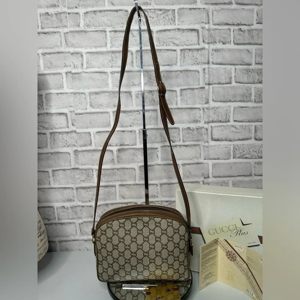 Gucci GG Plus Crossbody Shoulder Bag PVC Leather
with box & Gucci Plus COA Card - Picture 6 of 17